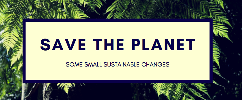 SAVE THE PLANET: some small sustainable changes